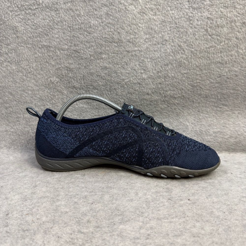 Skechers Womens Shoes Size 7 Blue Breathe Easy Slip On Loafers Sneakers 23028 - Picture 6 of 10